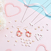   100Pcs 2 Colors Brass Beads KK-PH0010-86-5