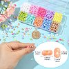 60G 10 Colors Opaque Acrylic Beads MACR-CJ0002-20-2