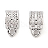 Brass Micro Pave Clear Cubic Zirconia Charms KK-U028-17P-1