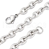 201 Stainless Steel Cable Chain Necklaces NJEW-Q013-12B-P-2