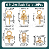ARRICRAFT 60pcs 6 styles Brass Cup Pearl Peg Bails Pin Pendants FIND-AR0005-35-2