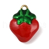 Brass Enamel Pendants KK-R224-14A-G-1