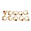 304 Stainless Steel Adjustable Open Cuff Rings RJEW-A071-14G-4