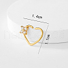 Fashionable Brass Clear Cubic Zirconia Heart-shaped Nose Ring for Women Daily Wear CT1222-1-1