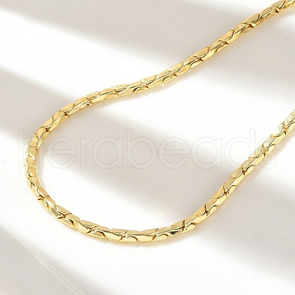 Brass Cardano Chain Necklaces NJEW-A042-01G-1
