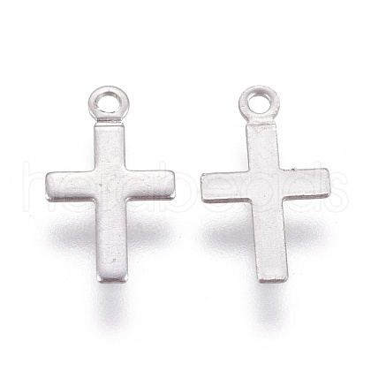 316 Surgical Stainless Steel Tiny Cross Charms STAS-E470-02P-1