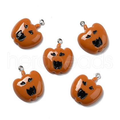 Halloween Opaque Resin Pendants RESI-D055-098P-1