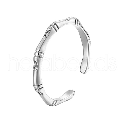 Non-Tarnish Stainless Steel Finger Open Cuff Ring IS0697-2-1