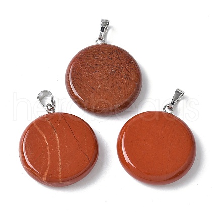 Natural Red Jasper Pendants G-A259-04P-05-1