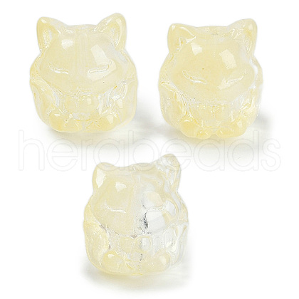 Transparent Spray Paint Glass Beads X1-GLAA-H035-01G-1