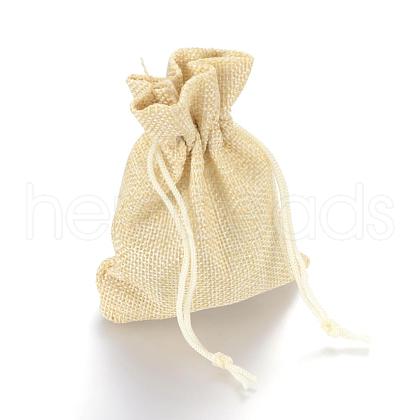 Burlap Packing Pouches Drawstring Bags ABAG-Q050-10x14-13-1