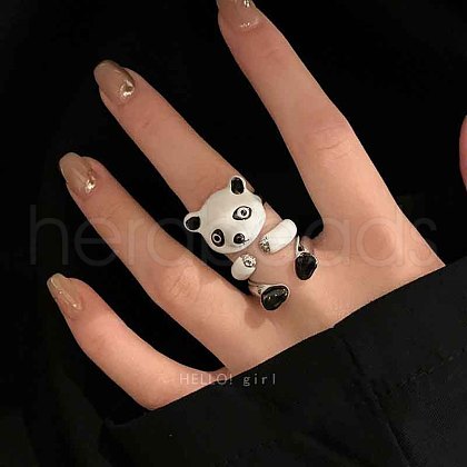 Cartoon Alloy Adjustable Cuff Rings Sets FS-WG86E71-01-1