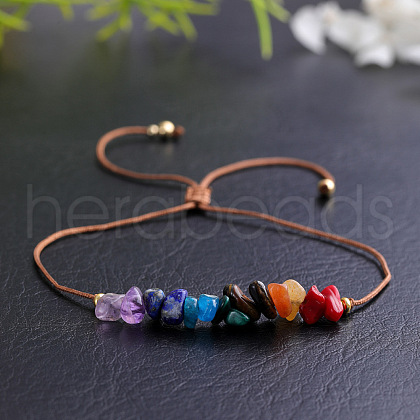 Natural & Synthetic Mixed Stone Beaded Bracelet ZI7902-1