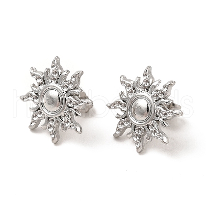 Non-Tarnish 304 Stainless Steel Sun Stud Earrings for Women EJEW-I281-21P-1