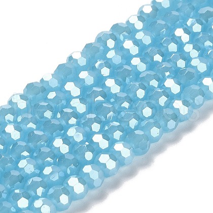 Electroplate Glass Beads Strands EGLA-A035-J6mm-A04-1