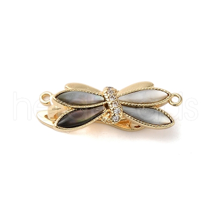 Brass Micro Pave Clear Cubic Zirconia Fold Over Clasps KK-S382-12G-02-1