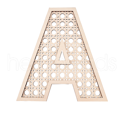 Hollow Wooden 3D Letter Wall Stickers HJEW-WH0043-57A-1