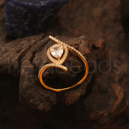 925 Sterling Silver Micro Pave Cubic Zirconia Finger Rings for Women KY4653-4-1