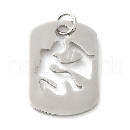 Non-Tarnish Hollow 304 Stainless Steel Pendants STAS-C086-04A-P-1