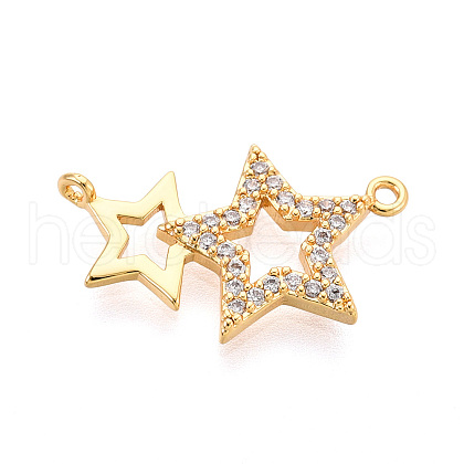 Brass Micro Pave Cubic Zirconia Pendants KK-N263-40G-1