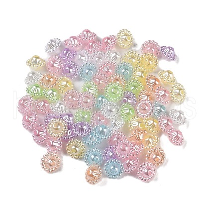 Plating Acrylic Beads OACR-S135-07-1
