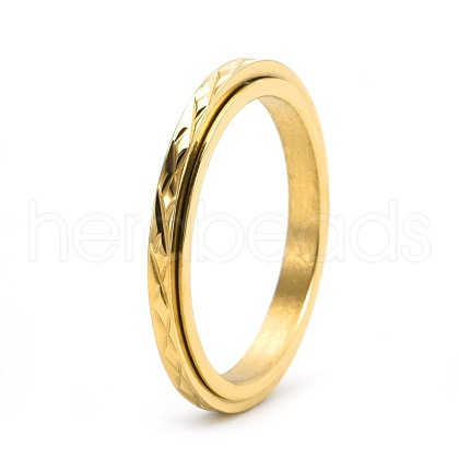 Stainless Steel Rotatable Finger Ring for Women Men PW-WG3B7F0-04-1