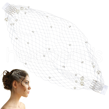 Nylon Fascinator Mesh Face Veil AJEW-WH0166-93-1