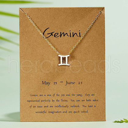 Alloy Constellation Pendant Necklaces WG6F1B2-05-1