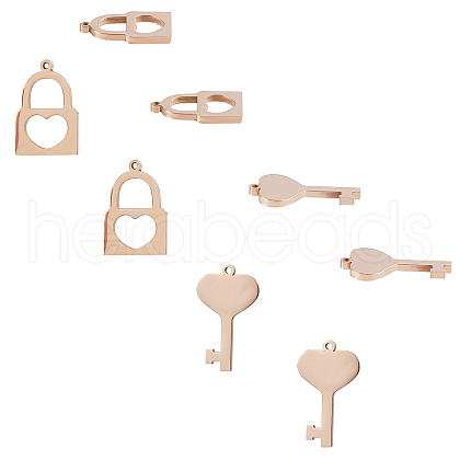 Unicraftale 304 Stainless Steel Charms STAS-UN0012-03RG-1