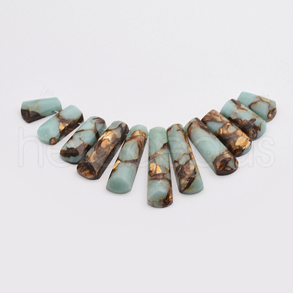 Assembled Synthetic Bronzite and Gemstone Beads Strands G-P298-D01-1