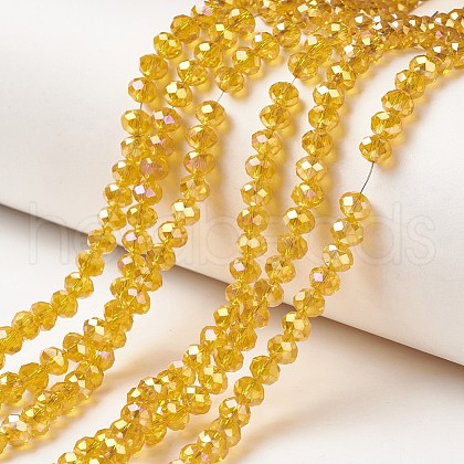 Electroplate Transparent Glass Beads Strands EGLA-A034-T3mm-T13-1