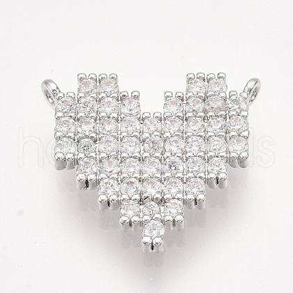 Brass Micro Pave Cubic Zirconia Pendants ZIRC-S061-122P-1