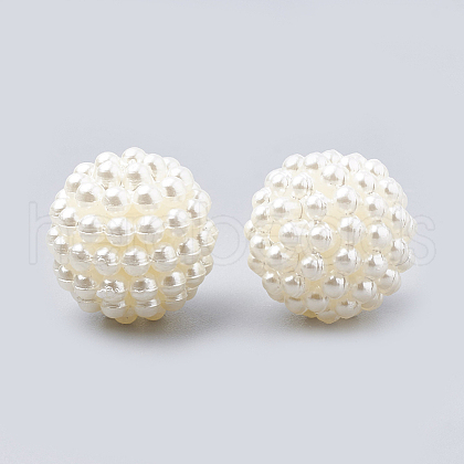 Imitation Pearl Acrylic Beads X-OACR-T004-12mm-21-B-1