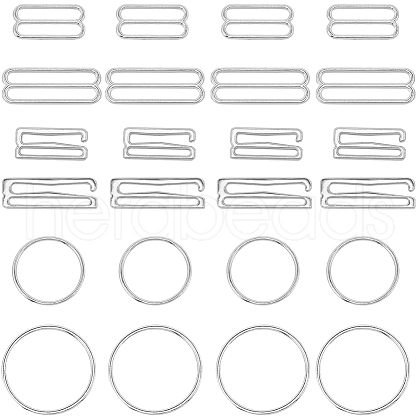 Gorgecraft 72Pcs 6 Style Number 8 & 9-shaped Alloy Swimsuit Bra Tops FIND-GF0006-13-1