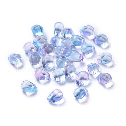 Transparent Glass Charms GLAA-O017-02A-1