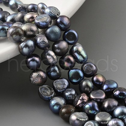 Dyed Natural Cultured Freshwater Pearl Beads Strands PEAR-A006-04G-1