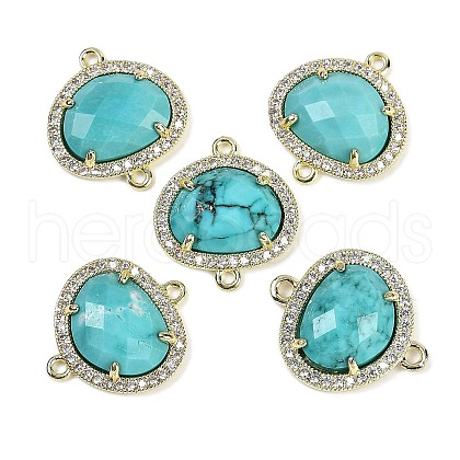 Dyed Natural Howlite Faceted Oval Links G-B126-01G-14-1
