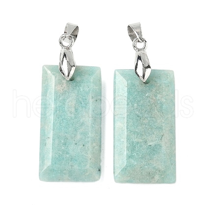 Natural Amazonite Faceted Pendants G-L623-03P-04-1