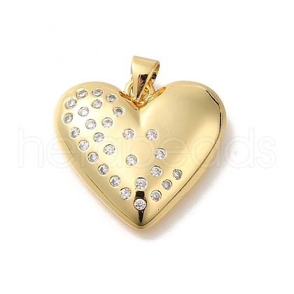 Rack Plating Brass with Cubic Zirconia Pendants KK-Z086-12G-04-1