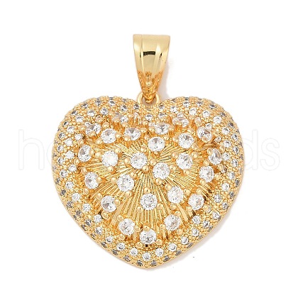 Brass Micro Pave Cubic Zirconia Pendants KK-A241-12G-04-1
