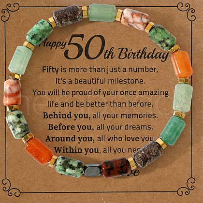 Column Synthetic Hematite Beads Bracelets ZL2901-10-1