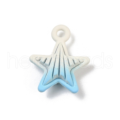 Spray Painted Alloy Pendants PALLOY-S038-05A-1