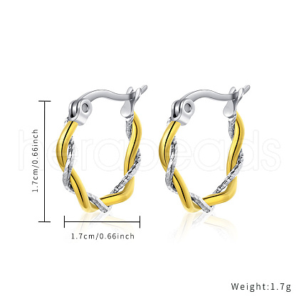 Stainless Steel Gold Plated Earrings JN2741-2-1