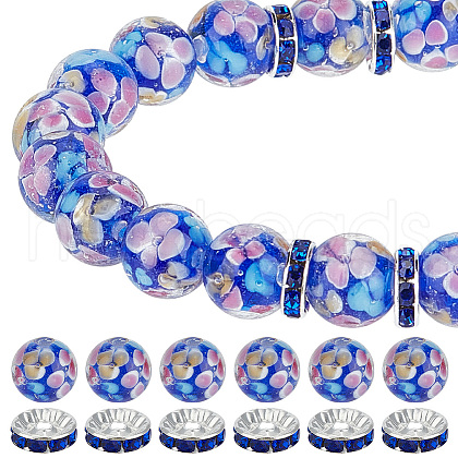 GOMAKERER DIY Flower Beads Jewelry Making Finding Kits DIY-GO0001-80A-1