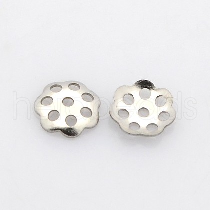 Tarnish Resistant Filigree Multi-Petal 304 Stainless Steel Bead Caps STAS-N039-03-1