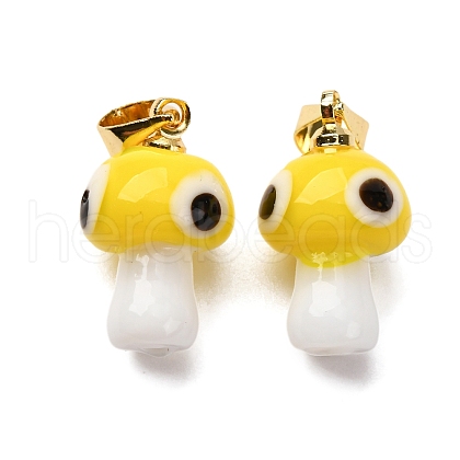 Handmade Lampwork Pendants LAMP-S069-06G-05-1
