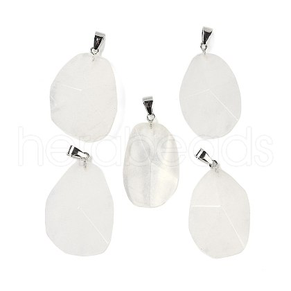 Natural Quartz Crystal Pendants G-C140-06G-1