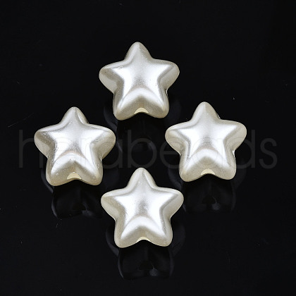 ABS Plastic Imitation Pearl Beads OACR-N008-126-1