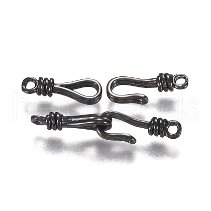 Brass Hook and Eye Clasps KK-F120-016B-1
