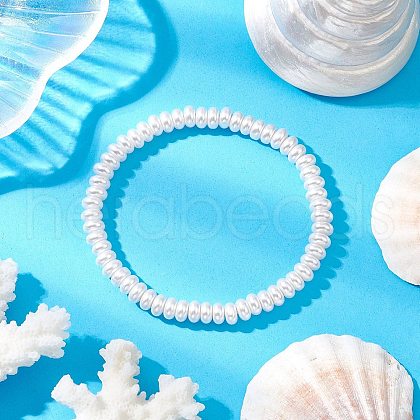 Transparent Spray Painted Glass Beaded Stretch Bracelets for Women BJEW-JB11755-1